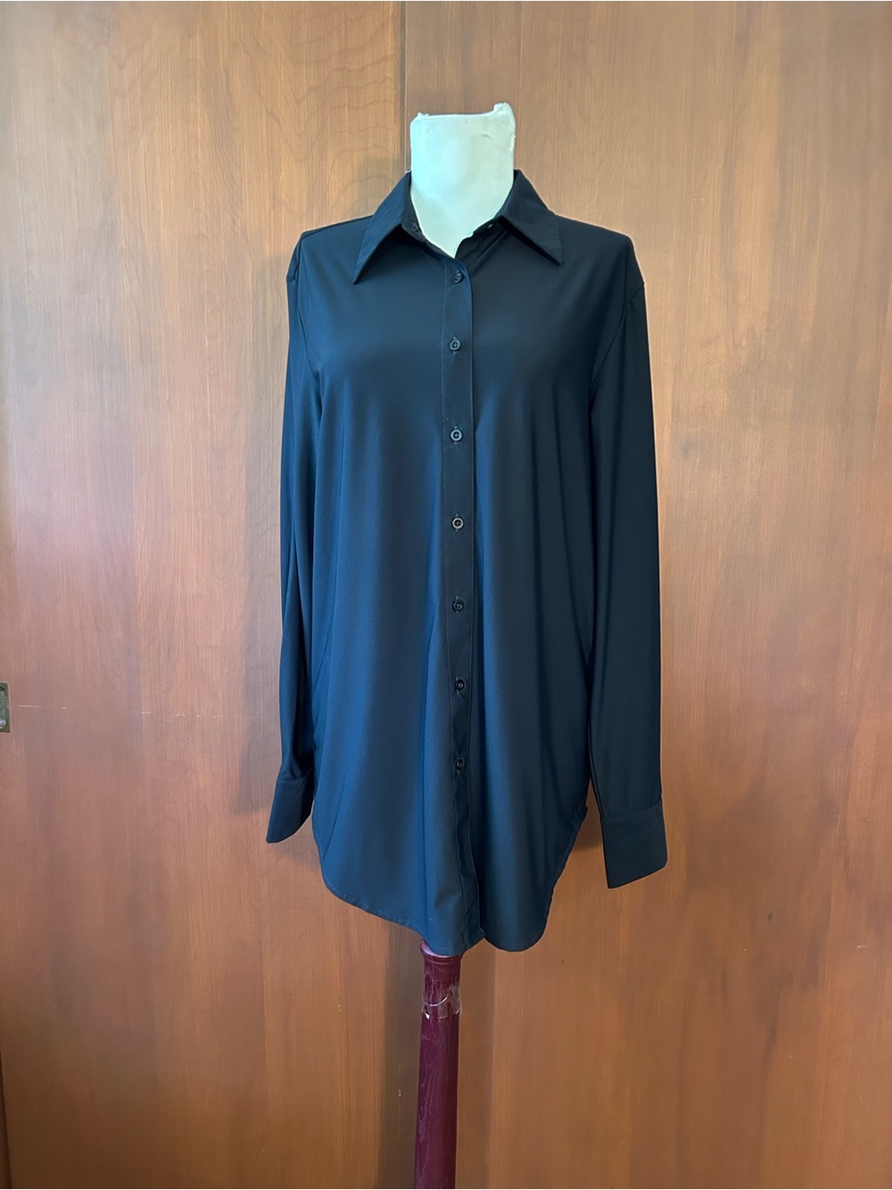 Commando black button down blouse